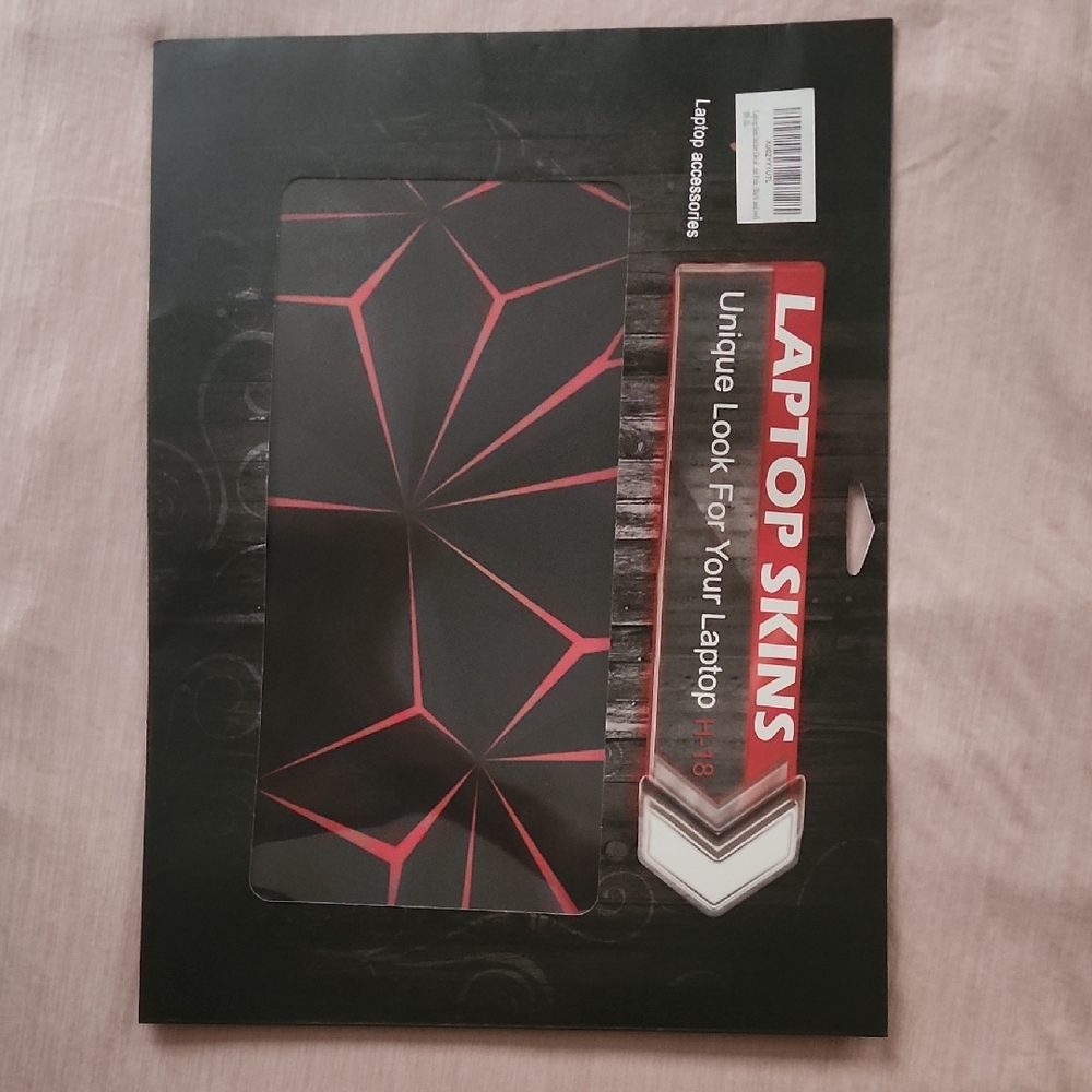 Geometric Red and Black Laptop Skin